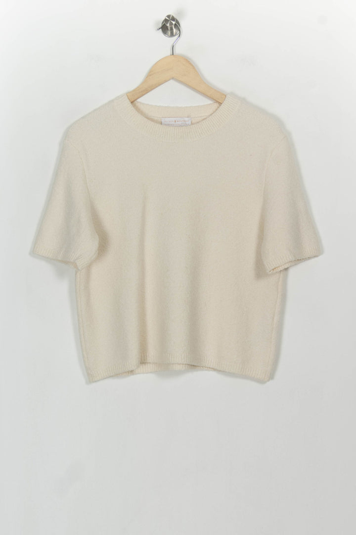 Pull Manches Courtes Beige - Taille M/38 de la marque Maison Montagut | PARAD116981 - Vendu par Paradigme - Image 2