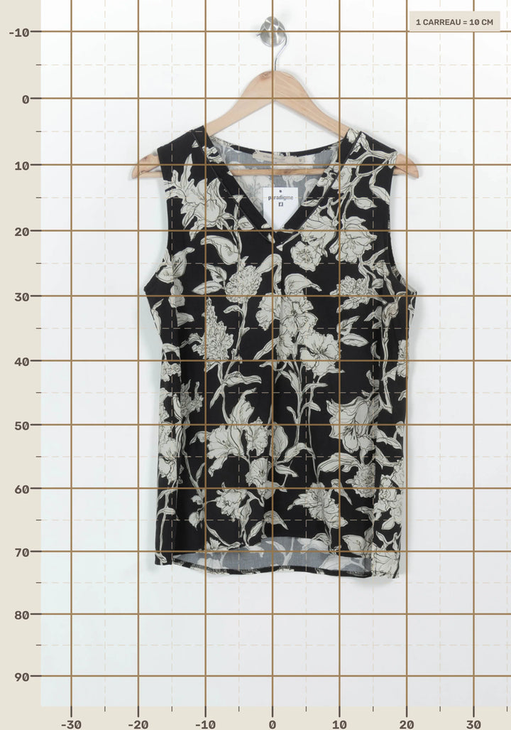 Débardeur Noir et Blanc - Taille XL/42 de la marque La Fée Maraboutée | PARAD116982 - Vendu par Paradigme - Image 4