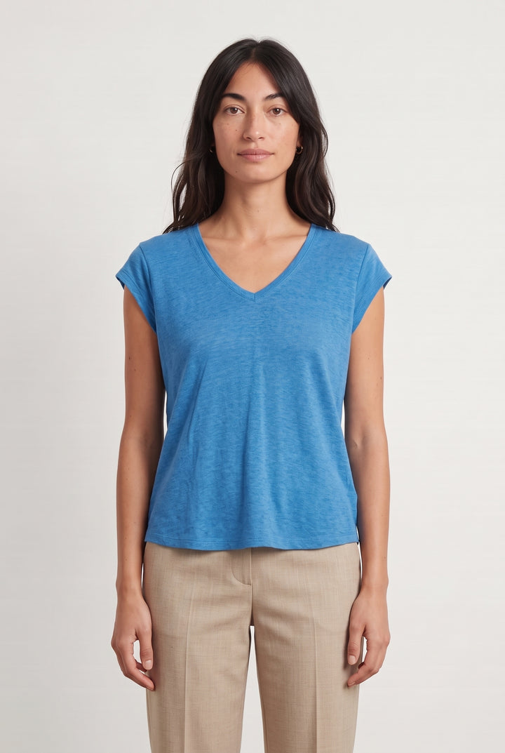 Tee-shirt Bleu - Taille M/38 de la marque La Fée Maraboutée | PARAD116983 - Vendu par Paradigme - Image 1
