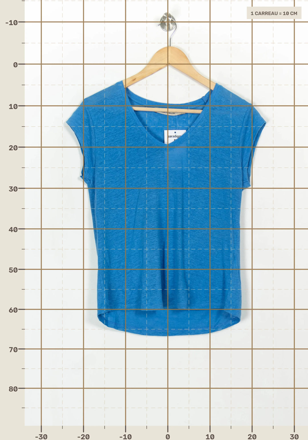 Tee-shirt Bleu - Taille M/38 de la marque La Fée Maraboutée | PARAD116983 - Vendu par Paradigme - Image 4
