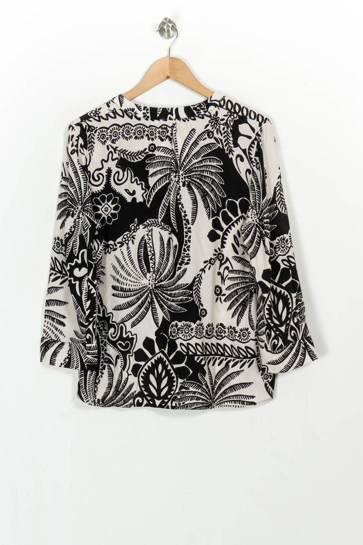 Blouse Noire et Blanche - Taille XL/42 de la marque La Fée Maraboutée | PARAD116984 - Vendu par Paradigme - Image 5
