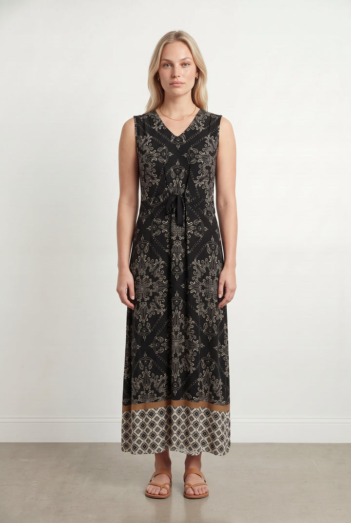 Robe Longue Noire et Blanche - Taille L/40 de la marque La Fée Maraboutée | PARAD116988 - Vendu par Paradigme - Image 1