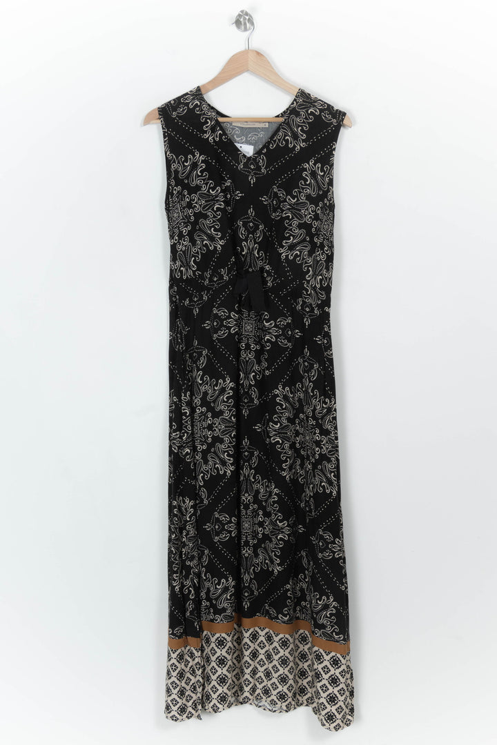 Robe Longue Noire et Blanche - Taille L/40 de la marque La Fée Maraboutée | PARAD116988 - Vendu par Paradigme - Image 2