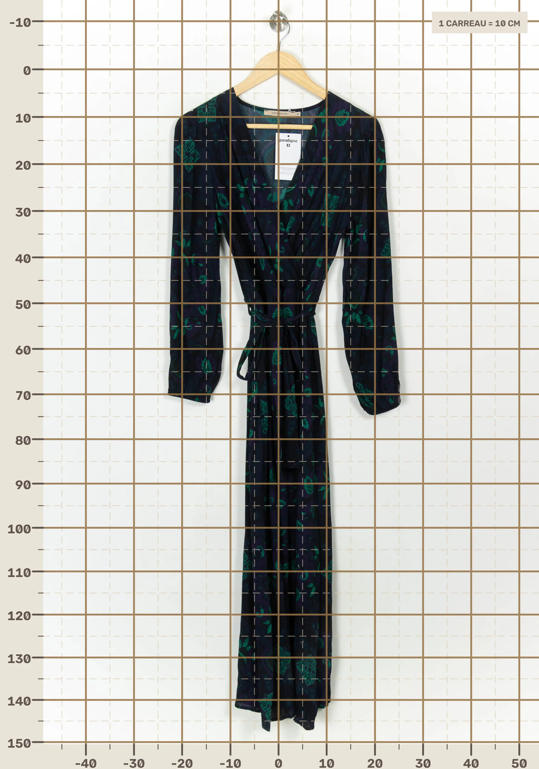 Robe Longue Bleue et Verte - Taille XL/42 de la marque La Fée Maraboutée | PARAD116989 - Vendu par Paradigme - Image 4