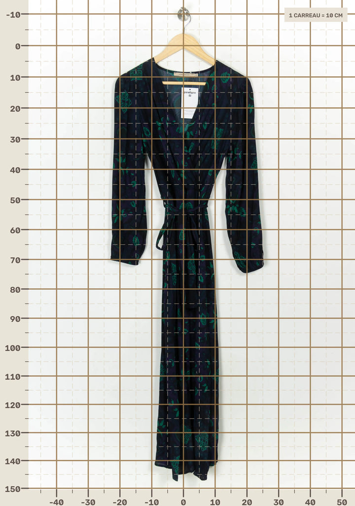 Robe Longue Bleue et Verte - Taille XL/42 de la marque La Fée Maraboutée | PARAD116989 - Vendu par Paradigme - Image 4