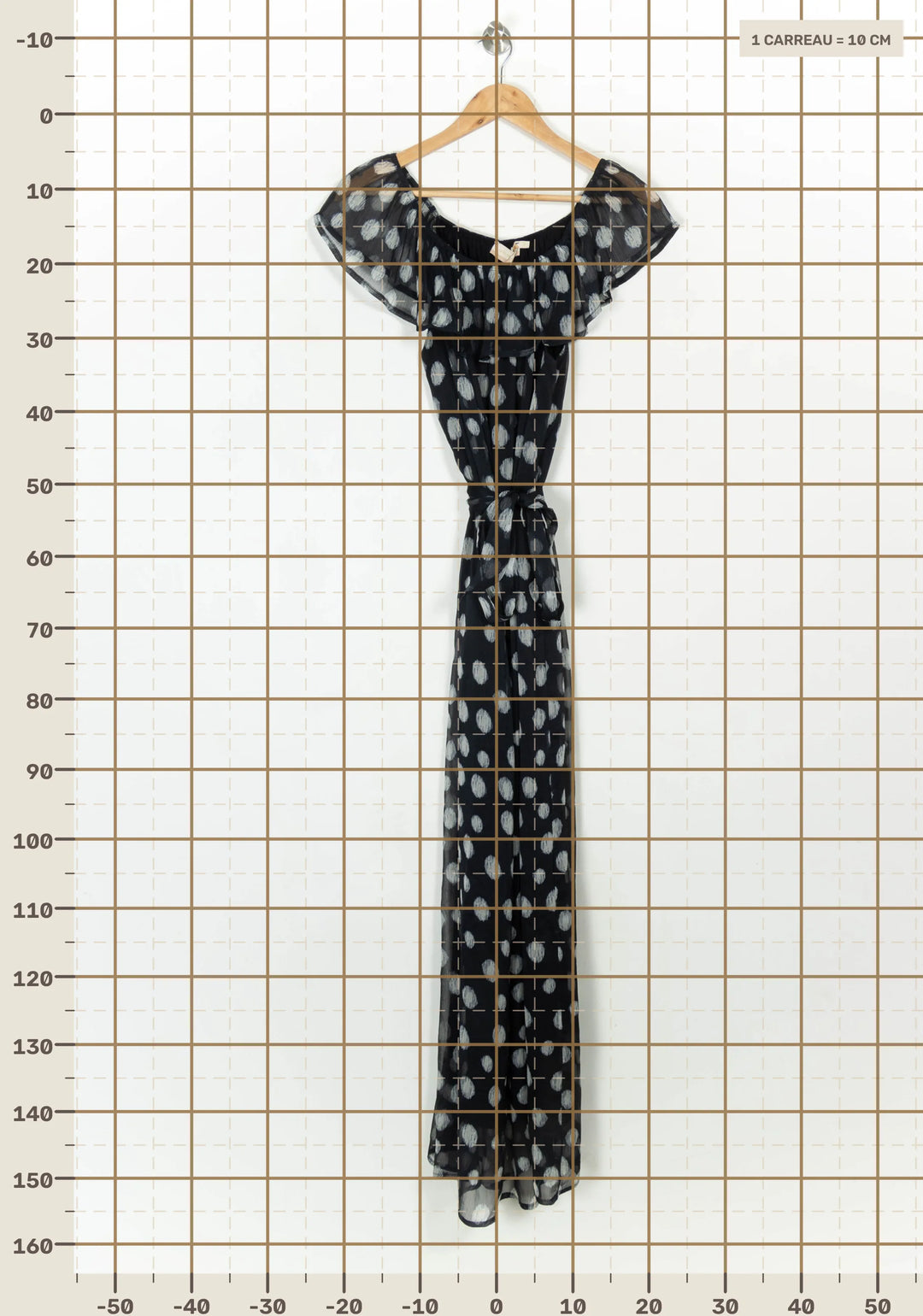 Robe Longue Bleu et Blanc - Taille L/40 de la marque La Fée Maraboutée | PARAD116990 - Vendu par Paradigme - Image 4