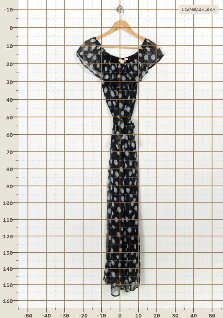 Robe Longue Bleu et Blanc - Taille L/40 de la marque La Fée Maraboutée | PARAD116990 - Vendu par Paradigme - Image 4