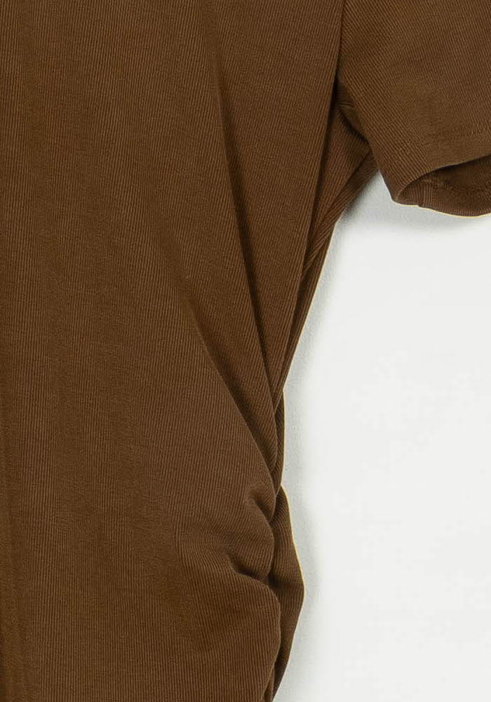 Robe Drapée Marron - Taille M/38 de la marque ba&amp;sh | PARAD116992 - Vendu par Paradigme - Image 3