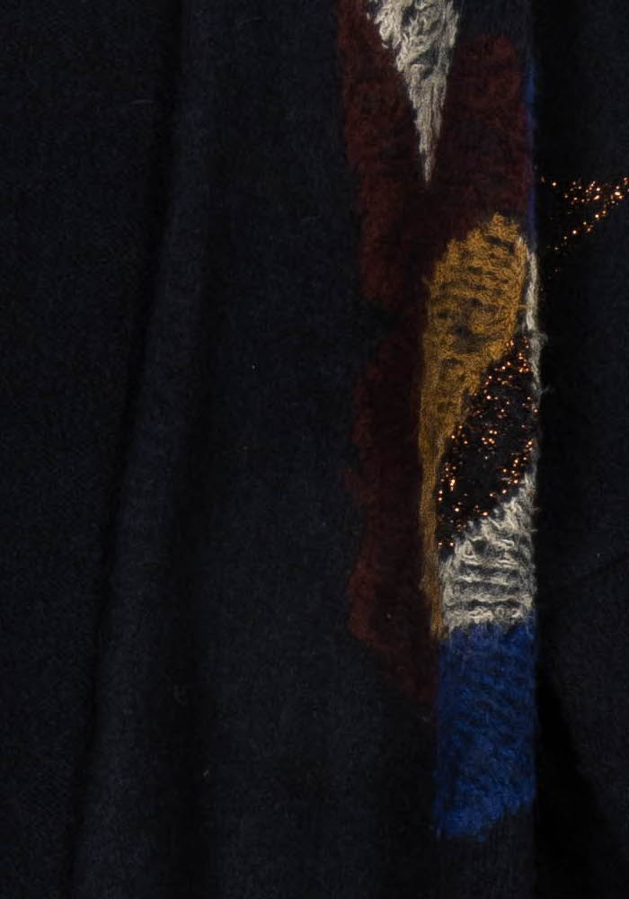 Cardigan Bleu et Marron - Taille S/36 de la marque La Fée Maraboutée | PARAD116993 - Vendu par Paradigme - Image 3