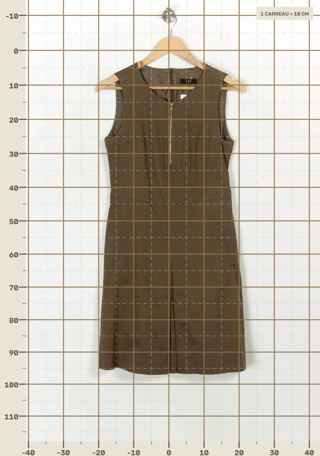Robe Sans Manches Beige - Taille M/38 de la marque Maison 123 | PARAD116999 - Vendu par Paradigme - Image 4