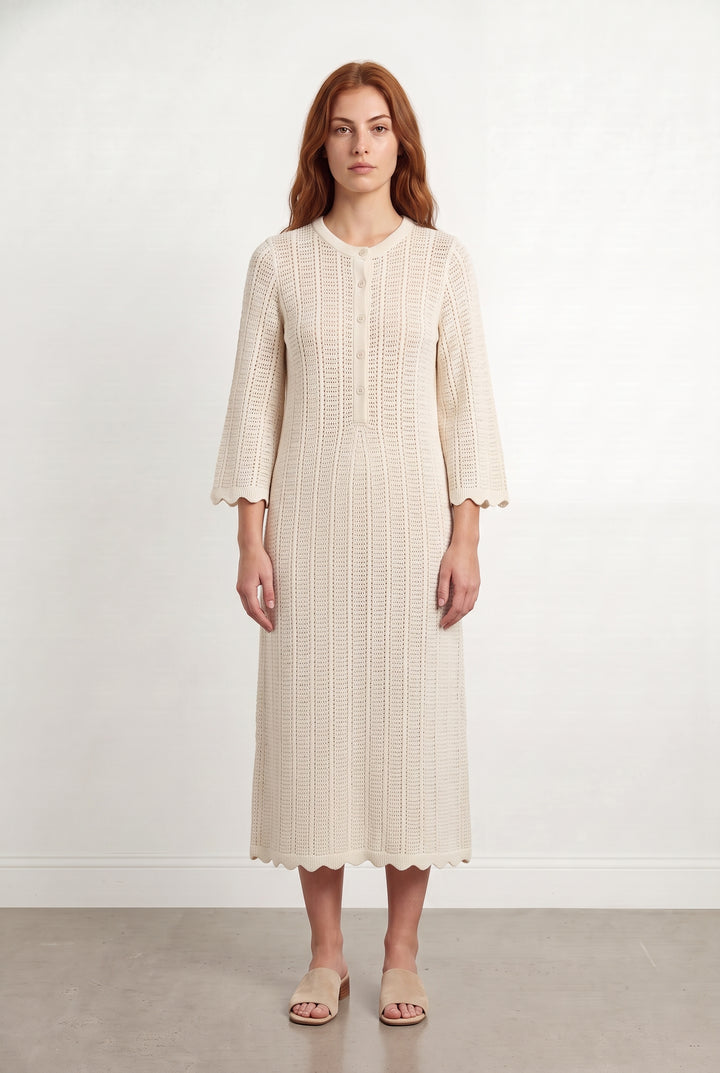 Robe Tricotée Beige - Taille S/36 de la marque Petite Mendigote | PARAD117000 - Vendu par Paradigme - Image 1