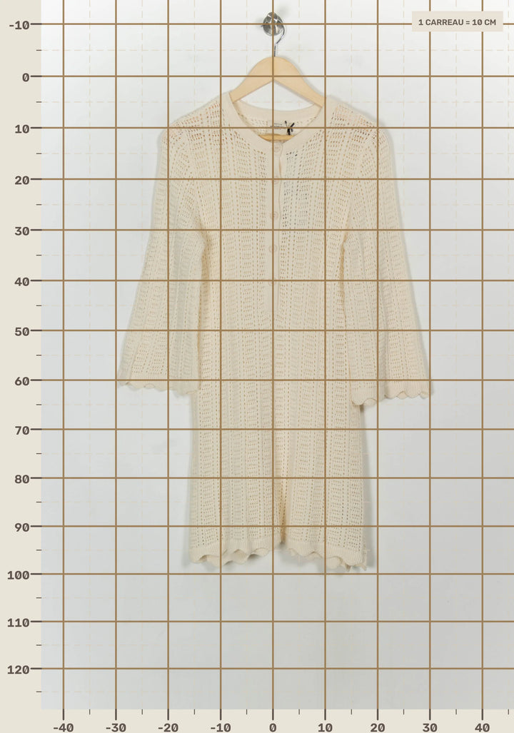 Robe Tricotée Beige - Taille S/36 de la marque Petite Mendigote | PARAD117000 - Vendu par Paradigme - Image 4