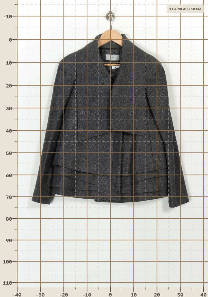 Veste Grise - Taille L/40 de la marque ZAPA | PARAD117001 - Vendu par Paradigme - Image 4