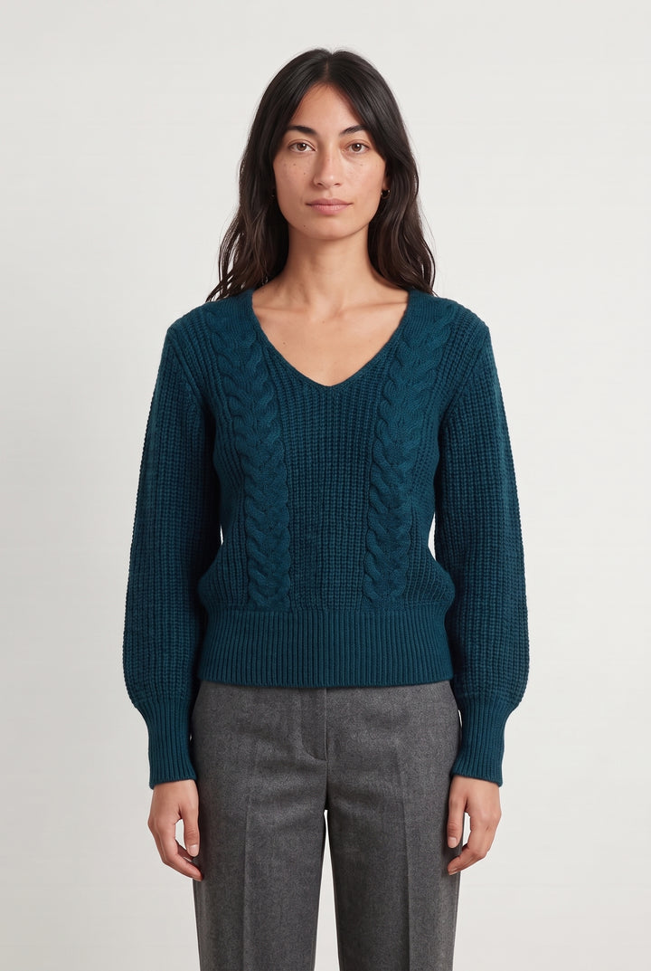Pull Bleu - Taille S/36 de la marque La Fée Maraboutée | PARAD117006 - Vendu par Paradigme - Image 1