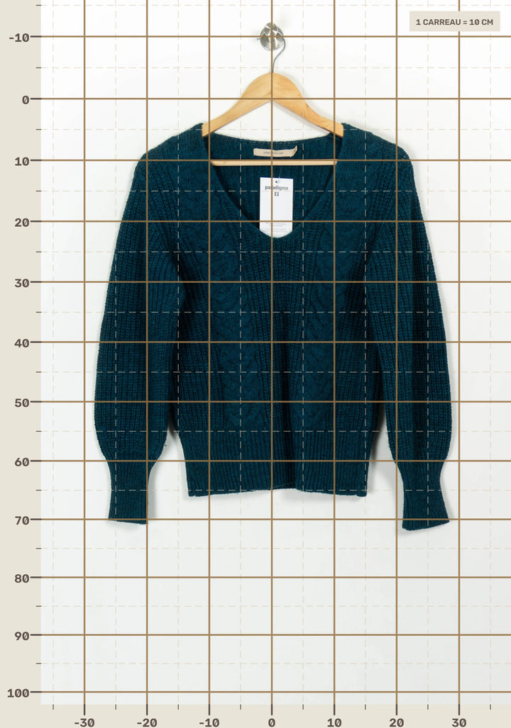 Pull Bleu - Taille S/36 de la marque La Fée Maraboutée | PARAD117006 - Vendu par Paradigme - Image 4