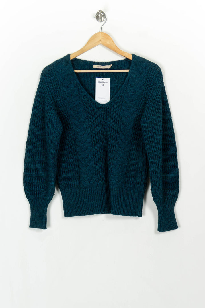 Pull Bleu - Taille S/36 de la marque La Fée Maraboutée | PARAD117006 - Vendu par Paradigme - Image 2