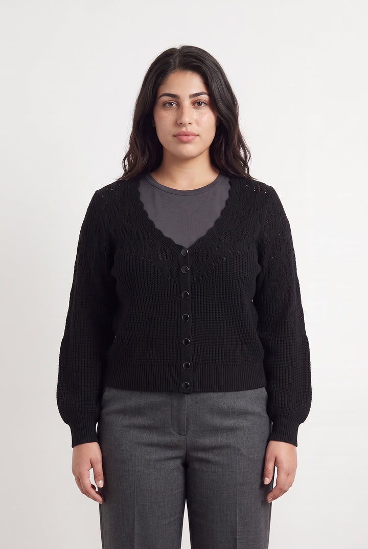 Cardigan Noir - Taille XL/42 de la marque One Step | PARAD117007 - Vendu par Paradigme - Image 1