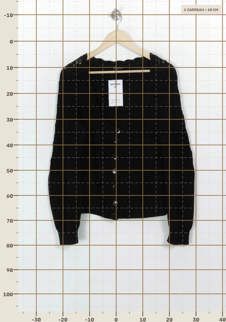 Cardigan Noir - Taille XL/42 de la marque One Step | PARAD117007 - Vendu par Paradigme - Image 4