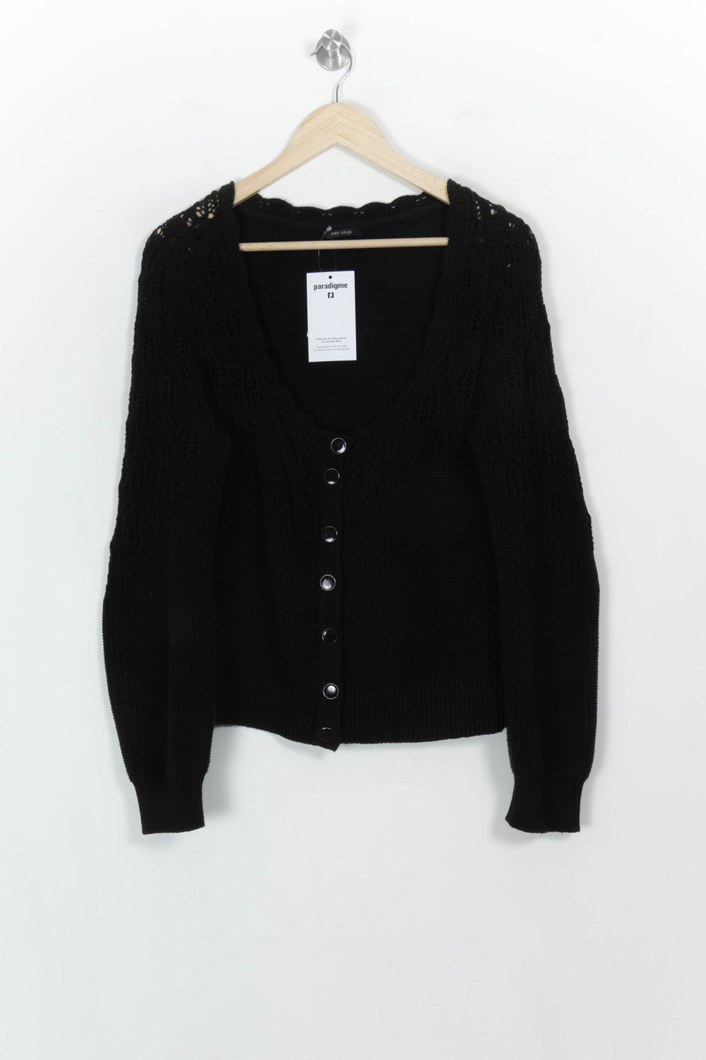 Cardigan Noir - Taille XL/42 de la marque One Step | PARAD117007 - Vendu par Paradigme - Image 2