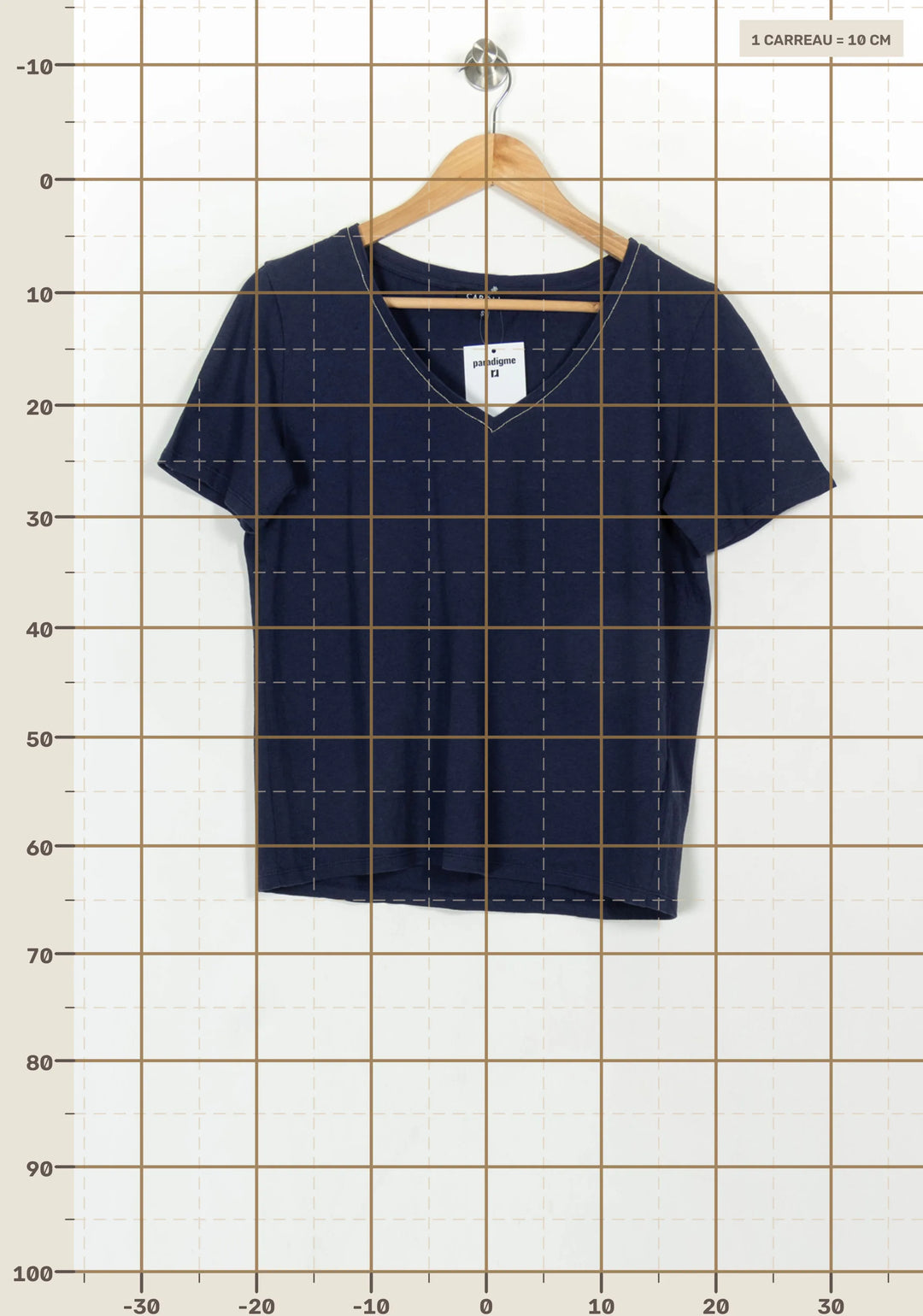 Tee-shirt Bleu - Taille S/36 de la marque Caroll | PARAD117008 - Vendu par Paradigme - Image 4