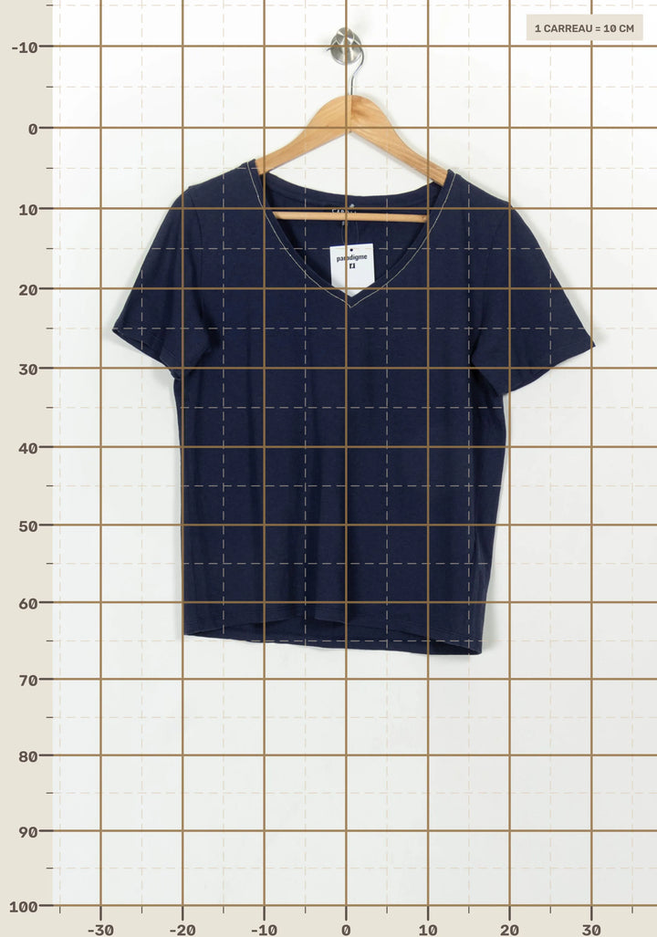 Tee-shirt Bleu - Taille S/36 de la marque Caroll | PARAD117008 - Vendu par Paradigme - Image 4