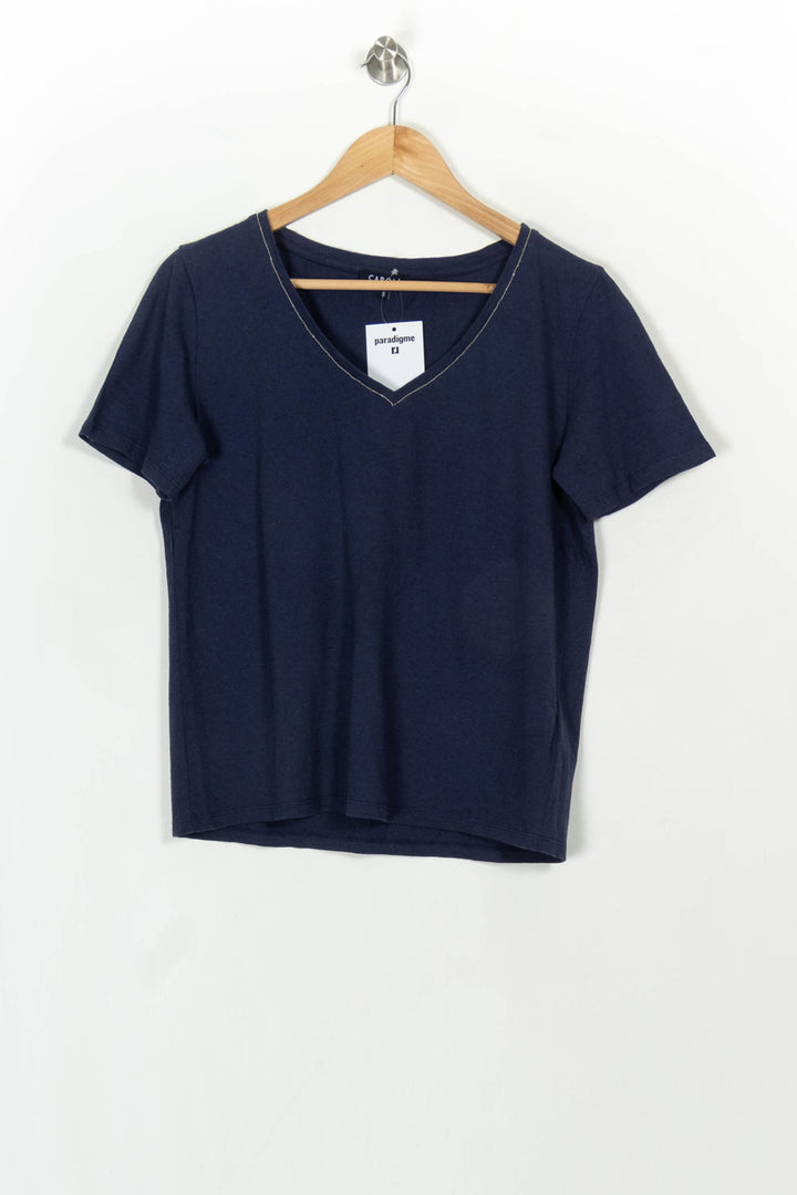 Tee-shirt Bleu - Taille S/36 de la marque Caroll | PARAD117008 - Vendu par Paradigme - Image 2