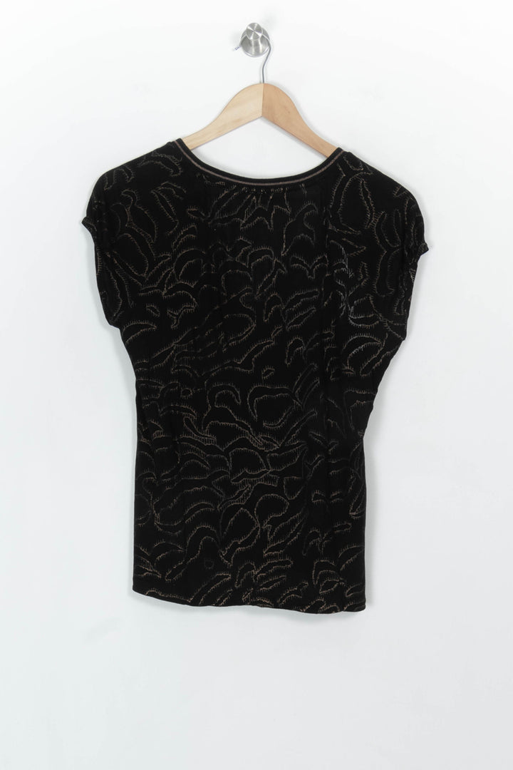 Tee-shirt Noir et Doré - Taille L/40 de la marque One Step | PARAD117009 - Vendu par Paradigme - Image 5