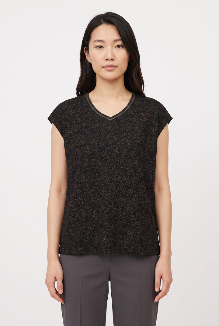 Tee-shirt Noir et Doré - Taille L/40 de la marque One Step | PARAD117009 - Vendu par Paradigme - Image 1