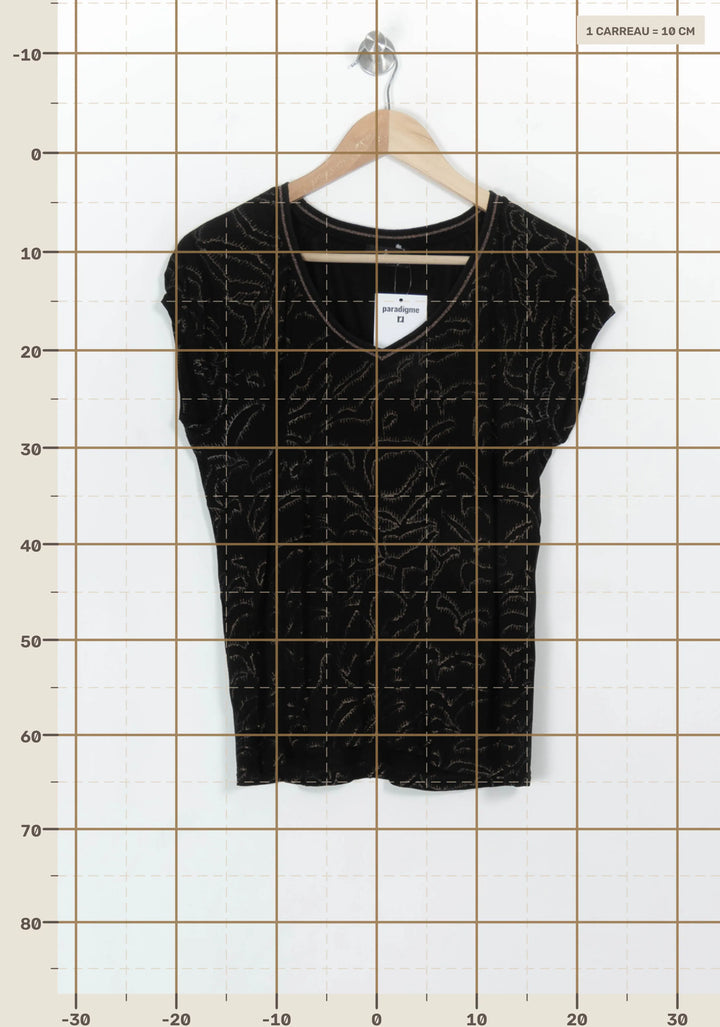 Tee-shirt Noir et Doré - Taille L/40 de la marque One Step | PARAD117009 - Vendu par Paradigme - Image 4