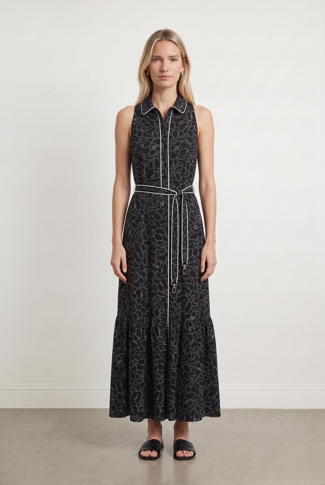 Robe Longue Noire - Taille M/38 de la marque Indies | PARAD117010 - Vendu par Paradigme - Image 1