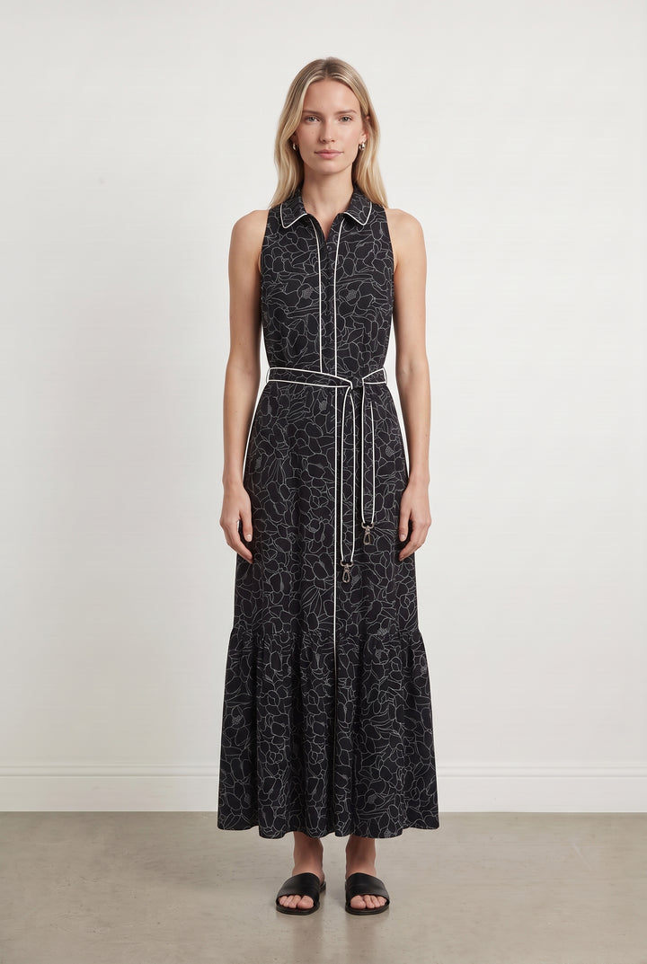 Robe Longue Noire - Taille M/38 de la marque Indies | PARAD117010 - Vendu par Paradigme - Image 1