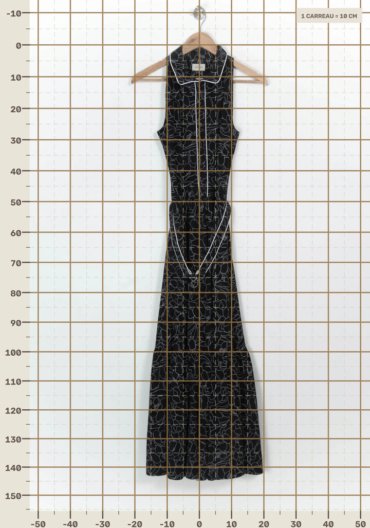 Robe Longue Noire - Taille M/38 de la marque Indies | PARAD117010 - Vendu par Paradigme - Image 4