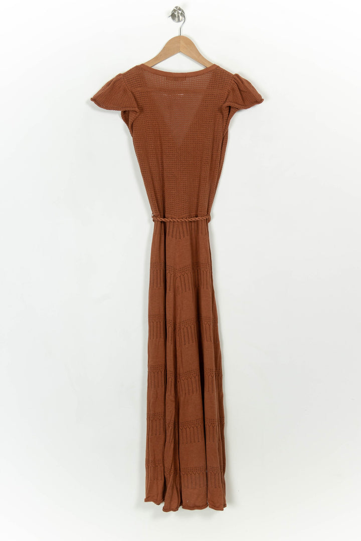 Robe Longue Marron - Taille S/36 de la marque Sessùn | PARAD117011 - Vendu par Paradigme - Image 5