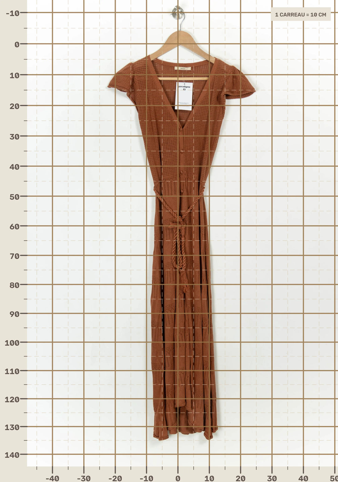 Robe Longue Marron - Taille S/36 de la marque Sessùn | PARAD117011 - Vendu par Paradigme - Image 4