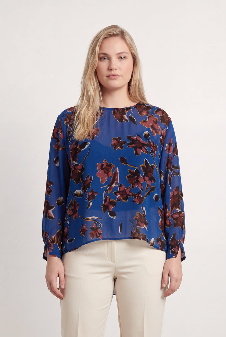 Blouse Bleue et Bordeaux - Taille XL/42 de la marque Gerard Darel | PARAD117013 - Vendu par Paradigme - Image 1