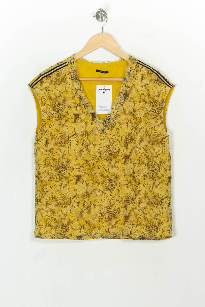 Blouse Jaune et Marron - Taille L/40 de la marque One Step | PARAD117014 - Vendu par Paradigme - Image 2