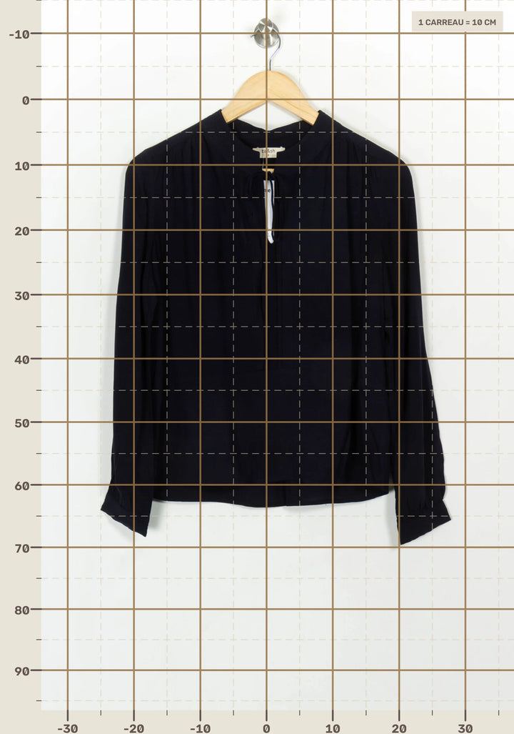 Blouse Bleue - Taille XS/34 de la marque ba&amp;sh | PARAD117017 - Vendu par Paradigme - Image 4