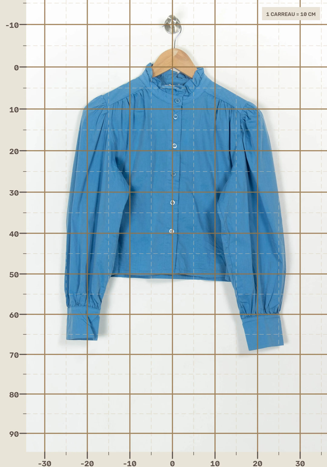 Blouse Bleue - Taille M/38 de la marque Petite Mendigote | PARAD117020 - Vendu par Paradigme - Image 4
