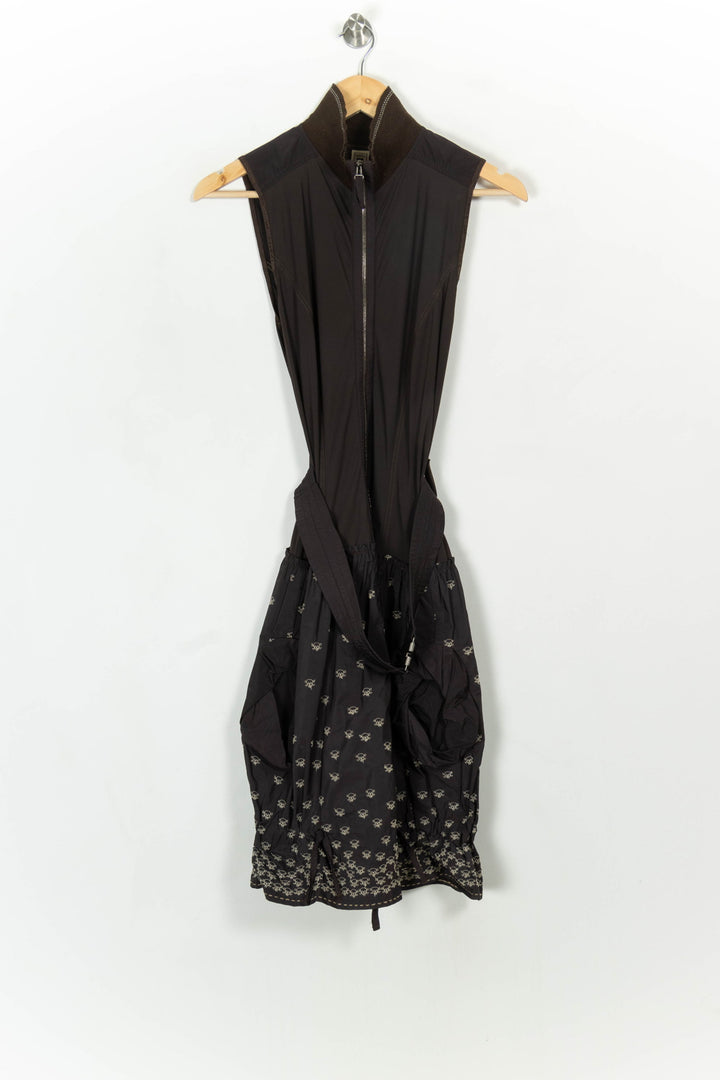 Robe Midi Marron - Taille M/38 de la marque Indies | PARAD117021 - Vendu par Paradigme - Image 2