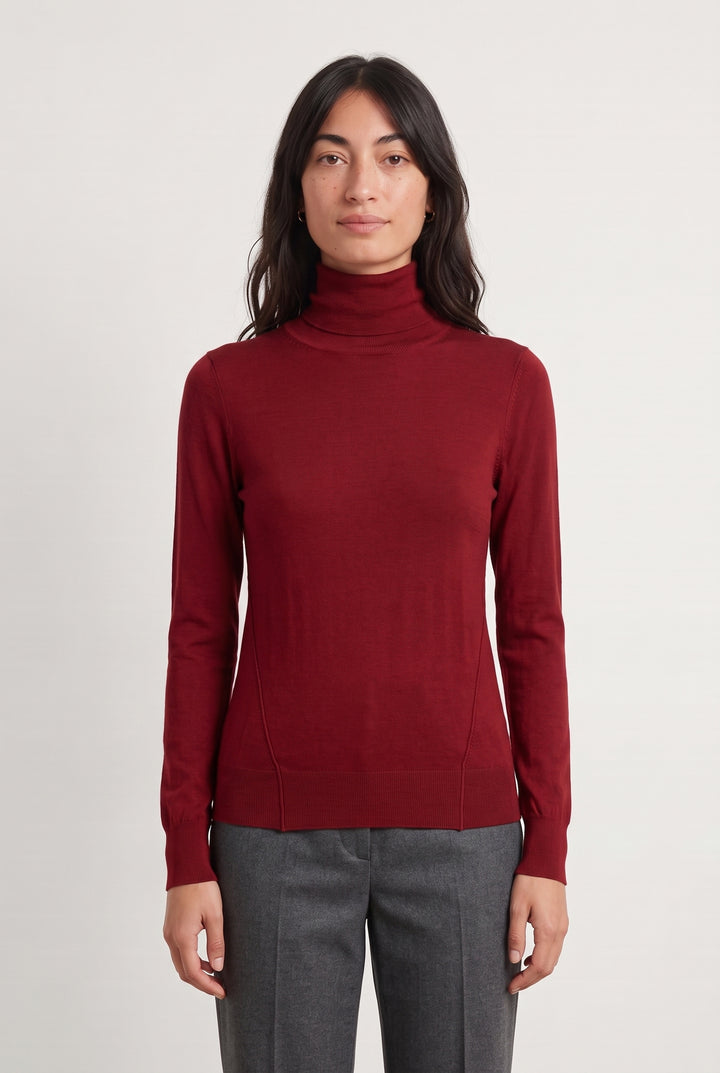 Pull Col Roulé Bordeaux - Taille M/38 de la marque IKKS | PARAD117022 - Vendu par Paradigme - Image 1