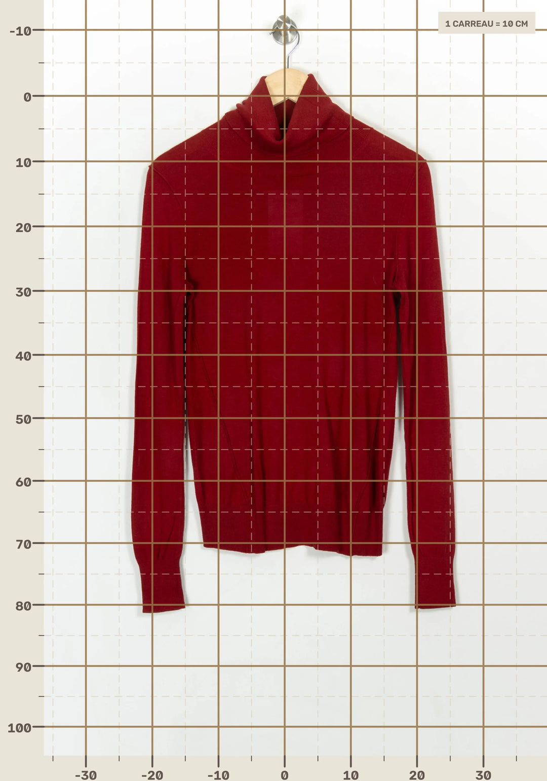 Pull Col Roulé Bordeaux - Taille M/38 de la marque IKKS | PARAD117022 - Vendu par Paradigme - Image 4
