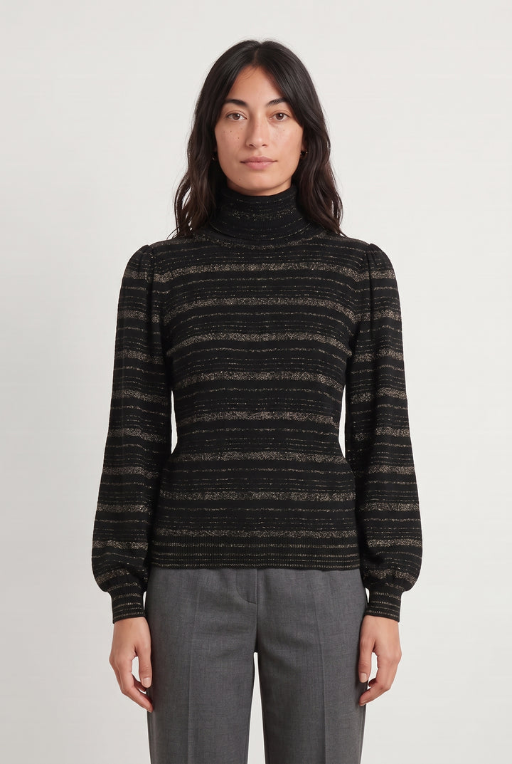 Pull Noir et Doré - Taille M/38 de la marque Petite Mendigote | PARAD117029 - Vendu par Paradigme - Image 1