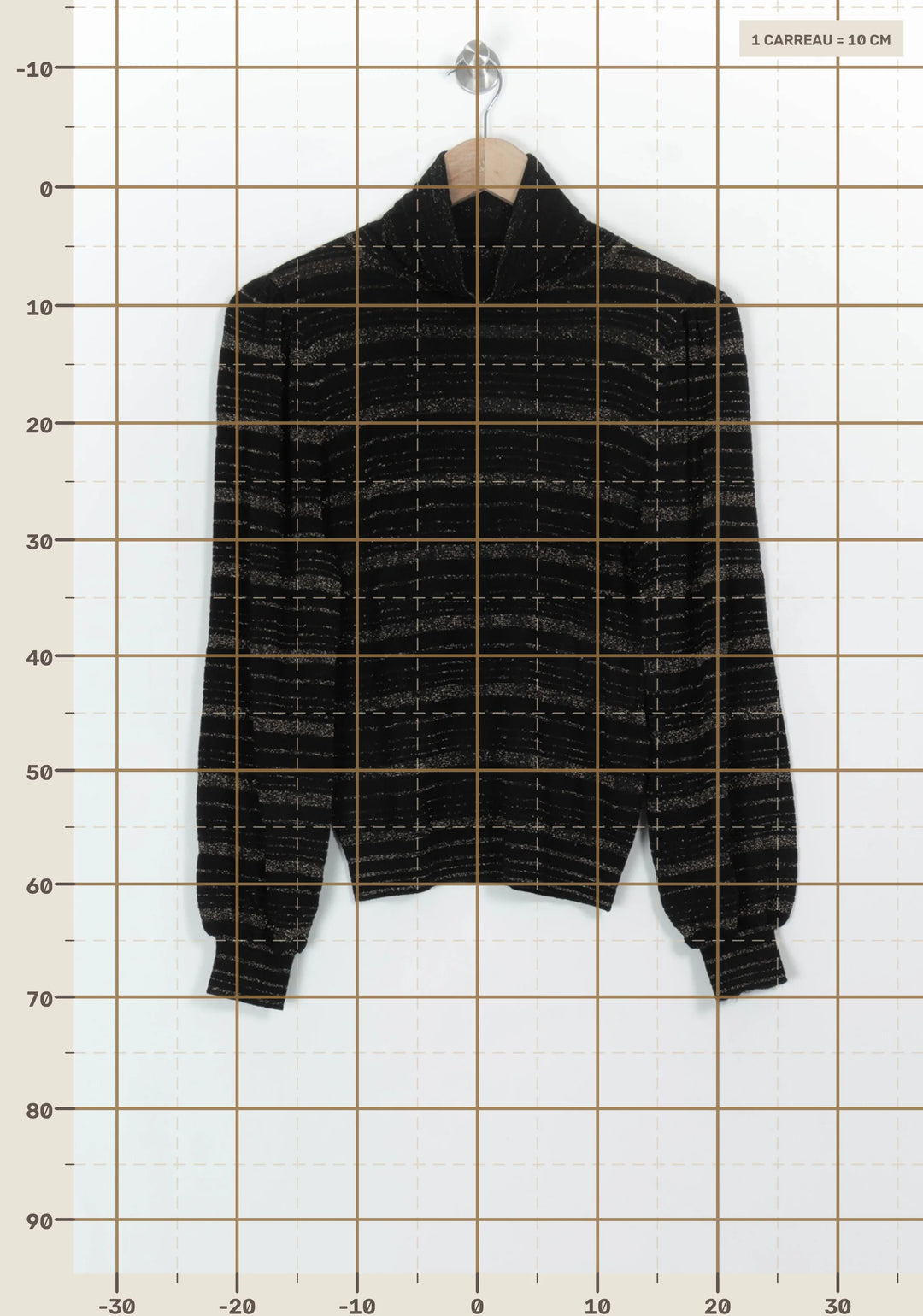 Pull Noir et Doré - Taille M/38 de la marque Petite Mendigote | PARAD117029 - Vendu par Paradigme - Image 4