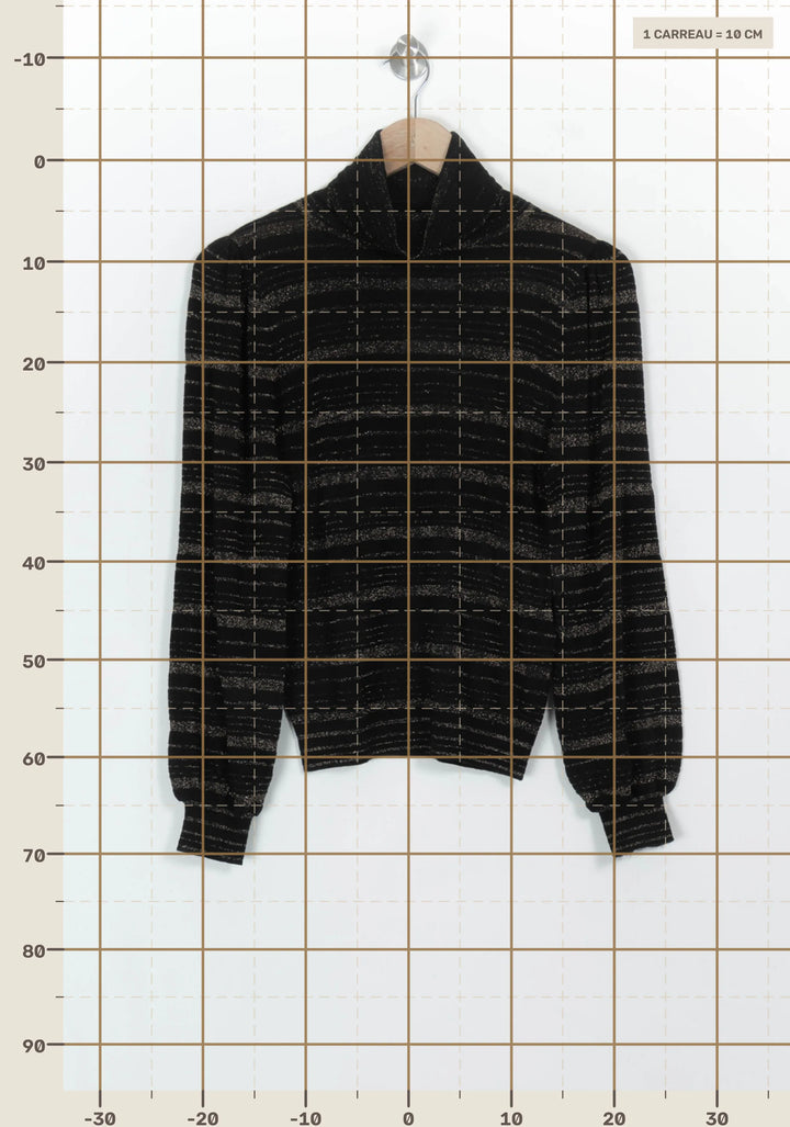 Pull Noir et Doré - Taille M/38 de la marque Petite Mendigote | PARAD117029 - Vendu par Paradigme - Image 4