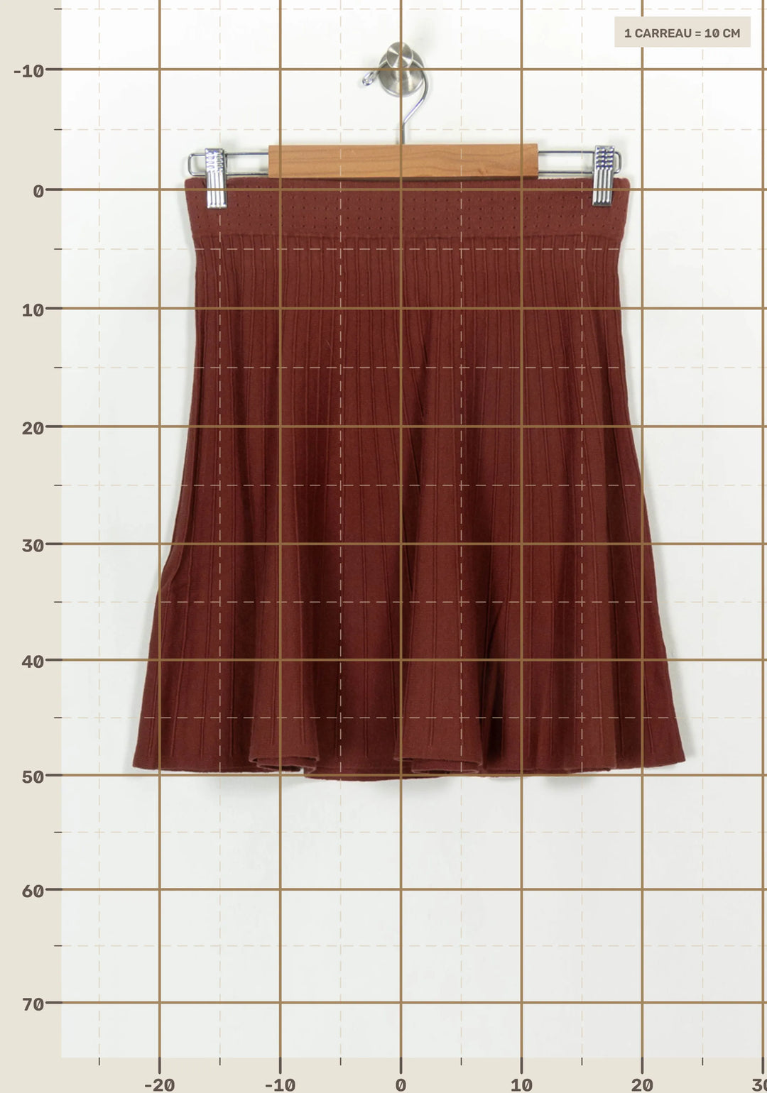 Jupe Plissée Bordeaux - Taille L/40 de la marque Petite Mendigote | PARAD117030 - Vendu par Paradigme - Image 4