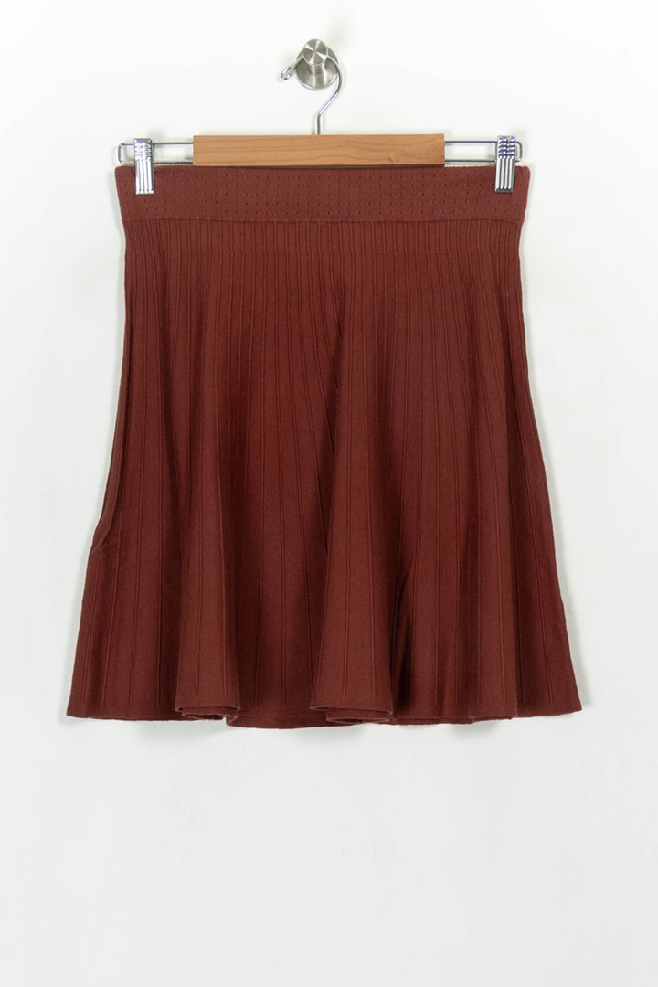 Jupe Plissée Bordeaux - Taille L/40 de la marque Petite Mendigote | PARAD117030 - Vendu par Paradigme - Image 2