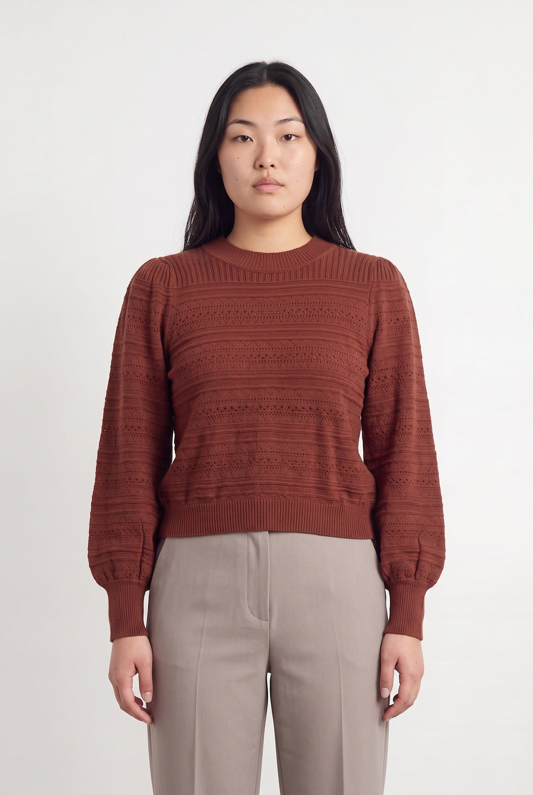 Pull Bordeaux - Taille L/40 de la marque Petite Mendigote | PARAD117031 - Vendu par Paradigme - Image 1