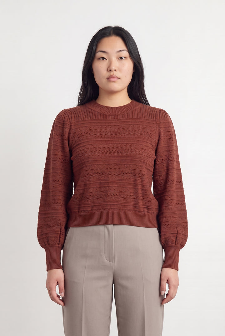 Pull Bordeaux - Taille L/40 de la marque Petite Mendigote | PARAD117031 - Vendu par Paradigme - Image 1