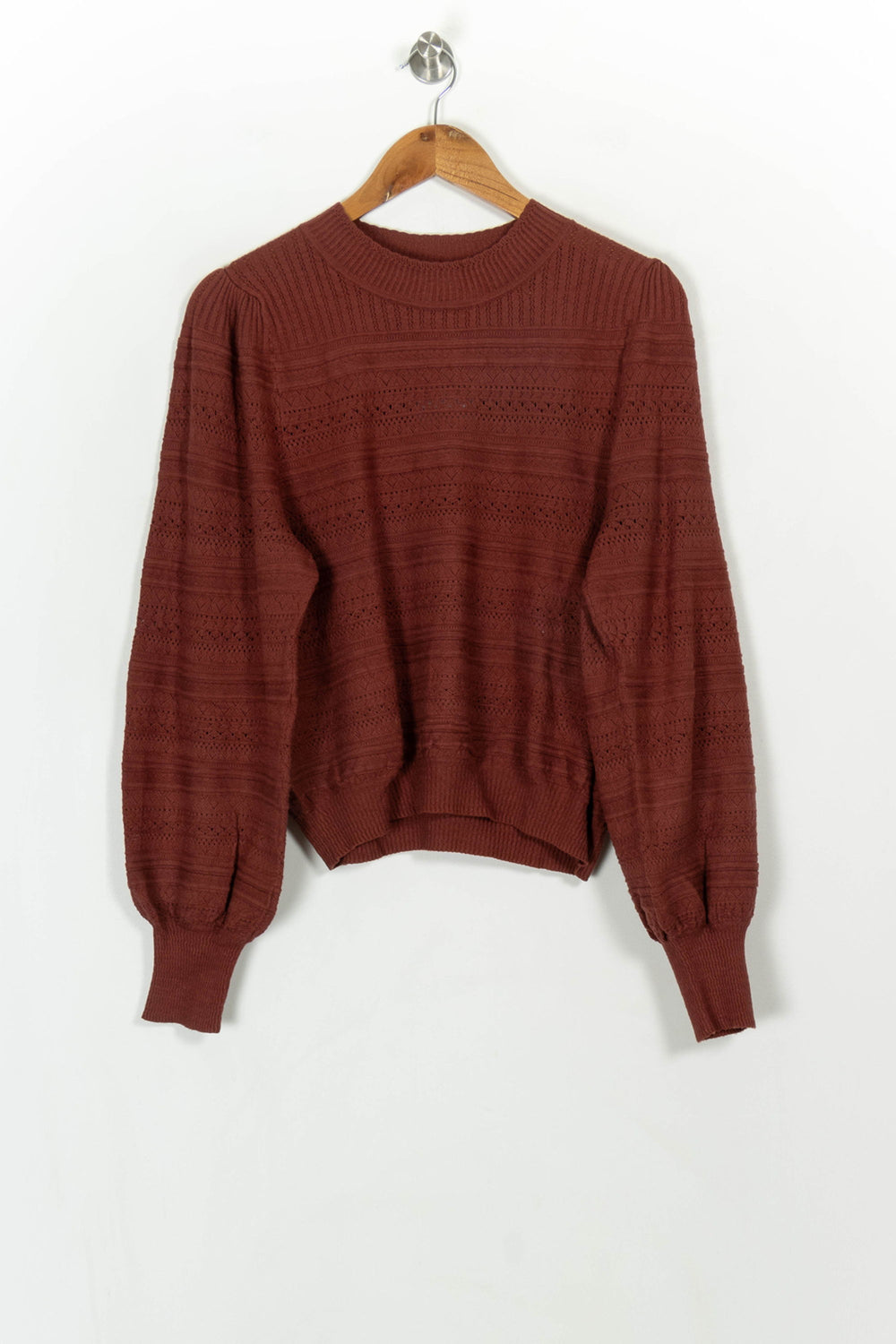 Pull Bordeaux - Taille L/40 de la marque Petite Mendigote | PARAD117031 - Vendu par Paradigme - Image 2