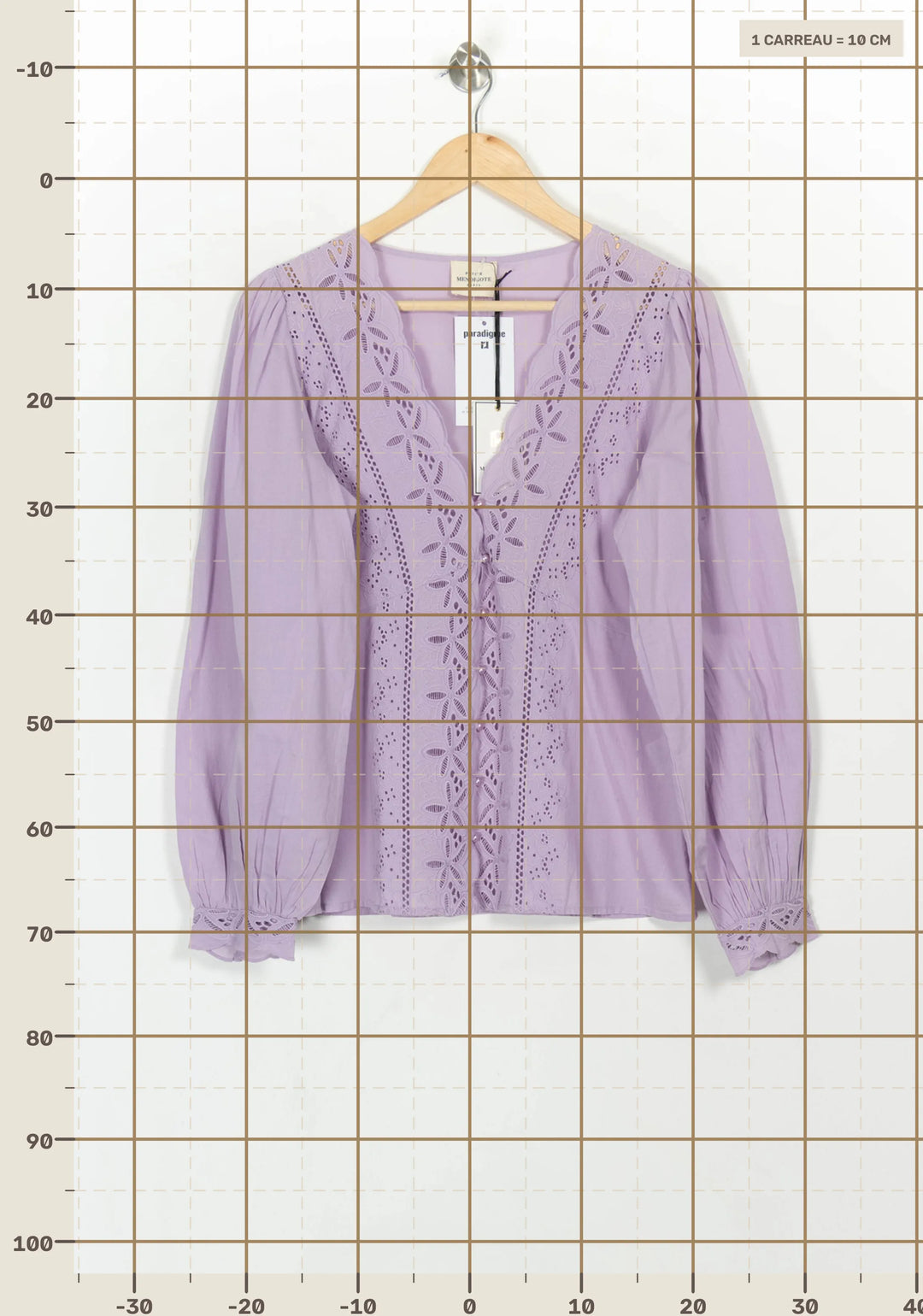 Blouse Violette - Taille L/40 de la marque Petite Mendigote | PARAD117037 - Vendu par Paradigme - Image 4
